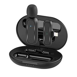 Gimpro MC1(A) 2.4GHz Wireless Neckline Microphone with Charging Box with 3 Sound Modes for Live Video-Television, Microphone Necktie Wireless