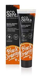 Ecodenta Carbón Activado Pasta de Dientes Dientes Blancos Sin Fluoruro I Carbón Negro Pasta de Dientes Blanqueamiento Dental I Negro Dientes Blanqueamiento Pasta de Dientes Naranja Sabor 100ml