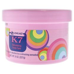 Ampro Long-Aid K7 Stimulating Scalp Care Conditioner - Tea Tree and Castor Oil Nourishes Dry Scalps - Cooling Sensation of Menthol Helps Soothe and Energize - Free of Alcohol and Dyes - 227 g