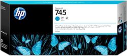 HP 745 ‎F9K03A, Cartuccia Originale HP da 220 Pagine, Compatibile con DesignJet Z2600 e Z5600 44, Ciano