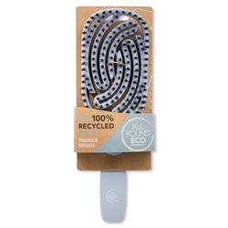 All Round Eco, Paddle Brosse à cheveux ventilée multi-touffetée en plastique 100% recyclé Bleu