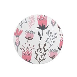 Questo Casa, Digitalt tryck runt musmatta, halkfri undersida för kontor och hem, diameter: 22 cm