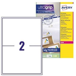 Avery L7168-15 Lot de 30 Etiquettes laser 199,6 x 143,5 mm Blanc