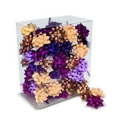 Fantasia-strikken, zelfklevend, 3,5 cm diameter, pastelkleuren, doos met 75 stuks