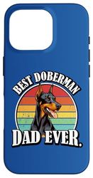 Funny Retro Vintage Best Dad Doberman Pinscher Dog Lover Custodia per iPhone 16 Pro