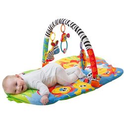 Playgro Tapis Éveil avec Jouets Détachables, Dès la Naissance, Safari Super Gym, Multicolore, 40108
