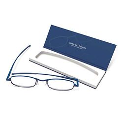 IF Compact Lenses Readers Slim Flat-Folding Unisex Reading Glasses - Twilight, "+1.0"""