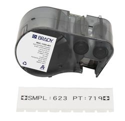 Brady Self-Laminating Polyester Label Tape for Label Printer BMP51/BMP53/M511 - Self Adhesive Printer Labels - Black on White (31,75 mm (W) x 7,62 m (L)) - M5C-1250-461