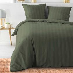 Douceur d'Intérieur 3 Piece Duvet Cover Set 240 x 220 cm Microfibre Cleo Khaki 100% Polyester