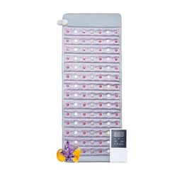 VEVOR Infrarood warmtegordel, verwarmingskussen met jade- en toermalijnstenen, 660 nm fotonlicht en negatieve ionen, 39-70 °C hete edelsteenmat met 0-720 min. timer voor taille en schouder (1530 x 615