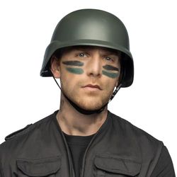Boland - Legerhelm, militaire helm, hoofddeksel voor kostuum, accessoire voor carnaval, themafeest