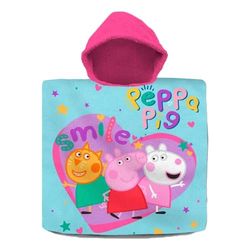 Kids Euroswan- Poncho de Algodon 60X120cm Peppa Pig, Multicolor (PP09058)