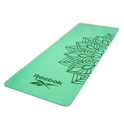 Reebok Natural Rubber Yoga Mat-Green Unisex-Adult, Mandala Vert