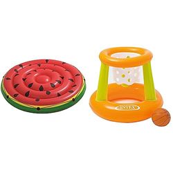 Bestway Isla de baño sandía 188 cm & Intex 58504NP Floating Hoop Game