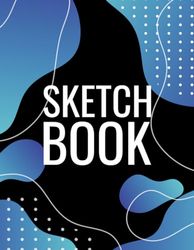 Black Paper Sketchbook Colorful Abstract Gradient Shapes Blank Black Paper Book Sketching Creativity Painting Doodling Drawing Book cartoon Imagination Drawing Pad Calligraphy 8.5 x 11 in: 100 Pages