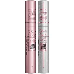 Maybelline New York Lash Sensational Sky High Mascara, Volumising & Lengthening Mascara, Washable Flake-Free Formula: Black + Space Diamond (Duo Bundle)
