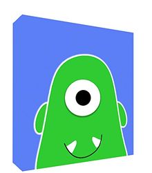 Feel Good Art MINIMONSTERS1515-04ES Tableau sur toile Motif Benito el Blobby Bleu 38 x 38 x 4 cm