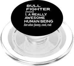 Bull Fighter Definición de Jugador Divertido - Rodeo Bull Fighting PopSockets PopGrip para MagSafe