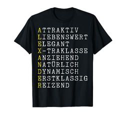 Alexander Adjetivos Personalizados, Alexander Name Alexander Camiseta