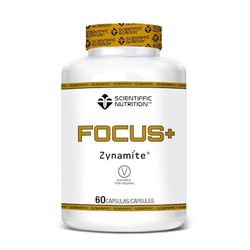 Scientffic Nutrition - Focus Plus, combina 4 potentes ingredientes: Mangiferina, Bisglicinato de Magnesio, Cafeína Natural Anhidra y Huperzina A, para Mejorar la Concentración - 60 Cápsulas.