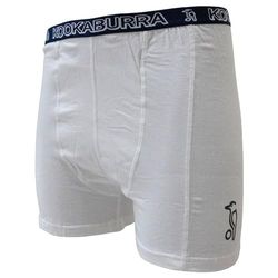 Kookaburra Cricket, Boxer Uomo con Sospensorio, Bianco (Weiß - Neutral/Blauer Bund), S
