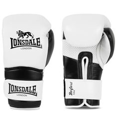 Lonsdale boxningshandskar av läder Barford White/Black 14 oz