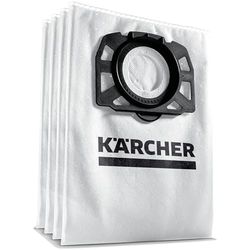 Kärcher Original Kit de sacos de filtro de feltro KFI 487, 4 unidades, camada dupla, extremamente resistentes, resistentes, para aspiradores em seco e húmido WD (2,863-006,0)