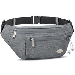 Entchin Cangurera para Mujeres y Hombres, riñonera Cruzada con 4 Bolsillos con Cremallera, riñonera Ajustable, uno de los Regalos Esenciales de Viaje más Populares para Caminar, Viajar, Ciclismo y