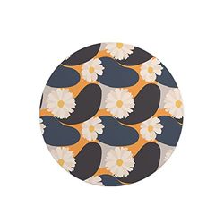 Questo Casa, Round Digital Printed Mouse Pad, Non-Slip Base, for Office and Home, Diameter:22cm