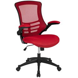Flash Furniture Krzesło biurowe, pianka nylonowa stal, czerwona siatka, 64,77 x 62,23 x 104,78 cm