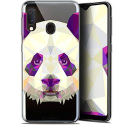 Caseink fodral för Samsung Galaxy A20E (5.8) [gel HD polygon djurserie - mjuk - ultratunn - tryckt i Frankrike] panda