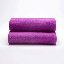 Sancarlos - Set of 2 Ocean Wash Basin Towels, Purple, 100% Cotton, 550 g/m2