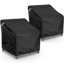 KylinLucky Fundas Impermeables para Muebles de Patio para sillas, Fundas para sillas de césped al Aire Libre, se adaptan a hasta 29 Pulgadas de Ancho x 30 Pulgadas de Profundidad x 36 Pulgadas de