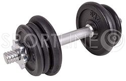HMS 17/59/121 cm, 5907695567342 Dumbbell FILETTATO Unisex-Adulto, Nero, Taglia Unica