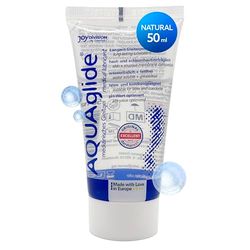 JOYDIVISION Original AQUAglide 50 ml lubricante natural, lubricante transparente y vegano, pH optimizado y compatible con condones de látex
