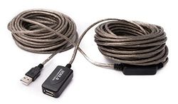System-S USB 2.0 kabel 20 m type A male naar female kabel met signaalversterker