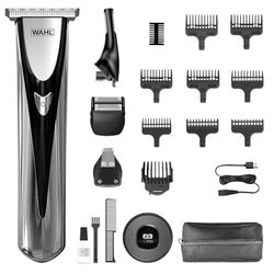 Elite 8in1 Multigroomer, Full Body Trimming, Washable Blade Heads, Nose Trimming, Ear Hair Removal, Long Life Battery, Perfect for Him, Easy Maintenance