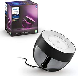 Philips Hue – Lámpara inteligente, Hue Iris, Lámpara de Mesa LED Inteligente, Luz Blanca y de Colores, Compatible con Alexa y Google Home, Color Negro