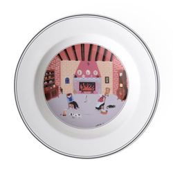 Villeroy & Boch Design Naif Prato fundo lareira de design clássico com decoração alegre, porcelana, multicolorida, 21 cm