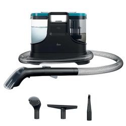 Hoover - Limpiador de removedor de polvo compacto HS5 frío, lavado y secador, alfombra, sofá, tejidos, asientos de coche, potente 400 W, accesorio especial para ventanas, doble tanque, ideal para