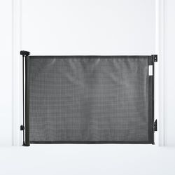 Dreambaby Retractable Safety Stair Gates for Baby, Dog Gate, Extra Wide Mesh Retractable Baby Gate fits up to 140cm, Tall 90cm, 2x EZY-Check Lock Indicators, Hardware Mount. Complies to EN1930, Black