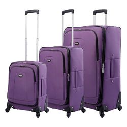 Totto - Ensemble de valises Andromeda 2.0 - Violet - Trois Tailles de valises - Roues 360 - Poignée télescopique - Doublure en Polyester, Violet