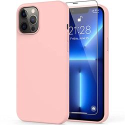 Qinzhijia Designad för iPhone 12 Pro MAX Case, iPhone 13 Pro MAX Case, Ultratunt stötsäkert silikonfodral med [Anti-Scratch Soft Microfiber Foder], 6,1 tum