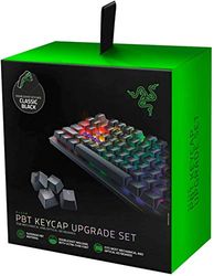 Razer PBT Keycap Upgrade Set - Compatibile con la retroilluminazione (materiale PBT superiore resistente alla lucentezza, stampaggio a doppio taglio con caratteri ultra sottili) Nero