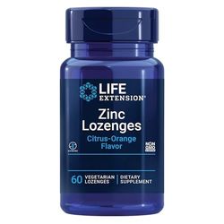 Life Extension, Zinc Lozenges (Comprimés à Sucer au Zinc), au Goût d'Agrumes et d'Orange, 60 Comprimés à Sucer végétaliens, Sans Gluten, Végétarien, Sans Soja, Sans OGM
