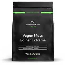 Protein Works - Vegan Mass Gainer Extreme | High Calorie Protein Powder | Weight Gainer | Vitamins & Minerals | 10 Shakes | Vanilla Crème | 2kg