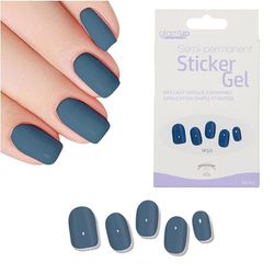 Glam'Up Paris - Adesivo gel semi-permanente, 16 pezzi, n. SP221, Deep Ocean, qualità professionale, lunga durata fino a 3 settimane, applicazione semplice e veloce, 16 pezzi, n. SP221