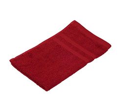 Gözze - Set de 4 toallas de invitados, Suave y absorbente, Algodón, 30 x 50 cm - Burdeos
