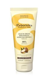 L'Erboristica Athena's - Mousse Doccia all'Olio di Argan Biologico e Acido Ialuronico - Vellutante - 200 ml