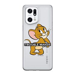 ERT GROUP mobiltelefonfodral för Oppo FIND X5 PRO originalt och officiellt licensierat Tom & Jerry mönster 012 optimalt anpassad till formen på mobiltelefonen, gedeeltelijk transparant